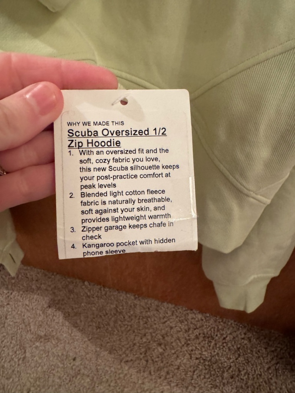 Lululemon Scuba Oversized Half-Zip Hoodie - Dewy - Picture 4 of 5